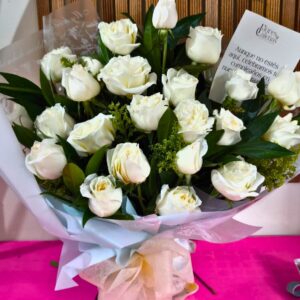 BOUQUET ROSAS BLANCAS (domicilios Cali)
