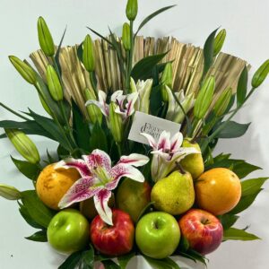 Arreglo frutal, Lirios Cali